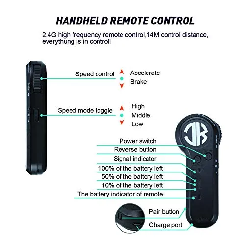 Jking Electric Skateboard Electric Longboard with Remote Control Electric Skateboard,700W Hub-Motor,16.7 MPH Top Speed,8.2 Miles Range,3 Speeds Adjustment,12 Months Warranty