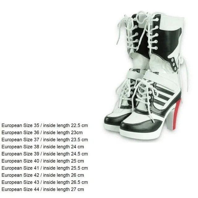 joker and harley adult quinn suicide squad costumes cosplay shoes boots for adults men Women Clown Lady accessories halloween