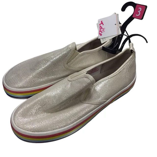 Justice Girl's Silver SHOES NWT Size 3 Youth