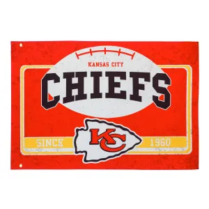 Kansas City Chiefs, Linen Estate Flag,17l3815