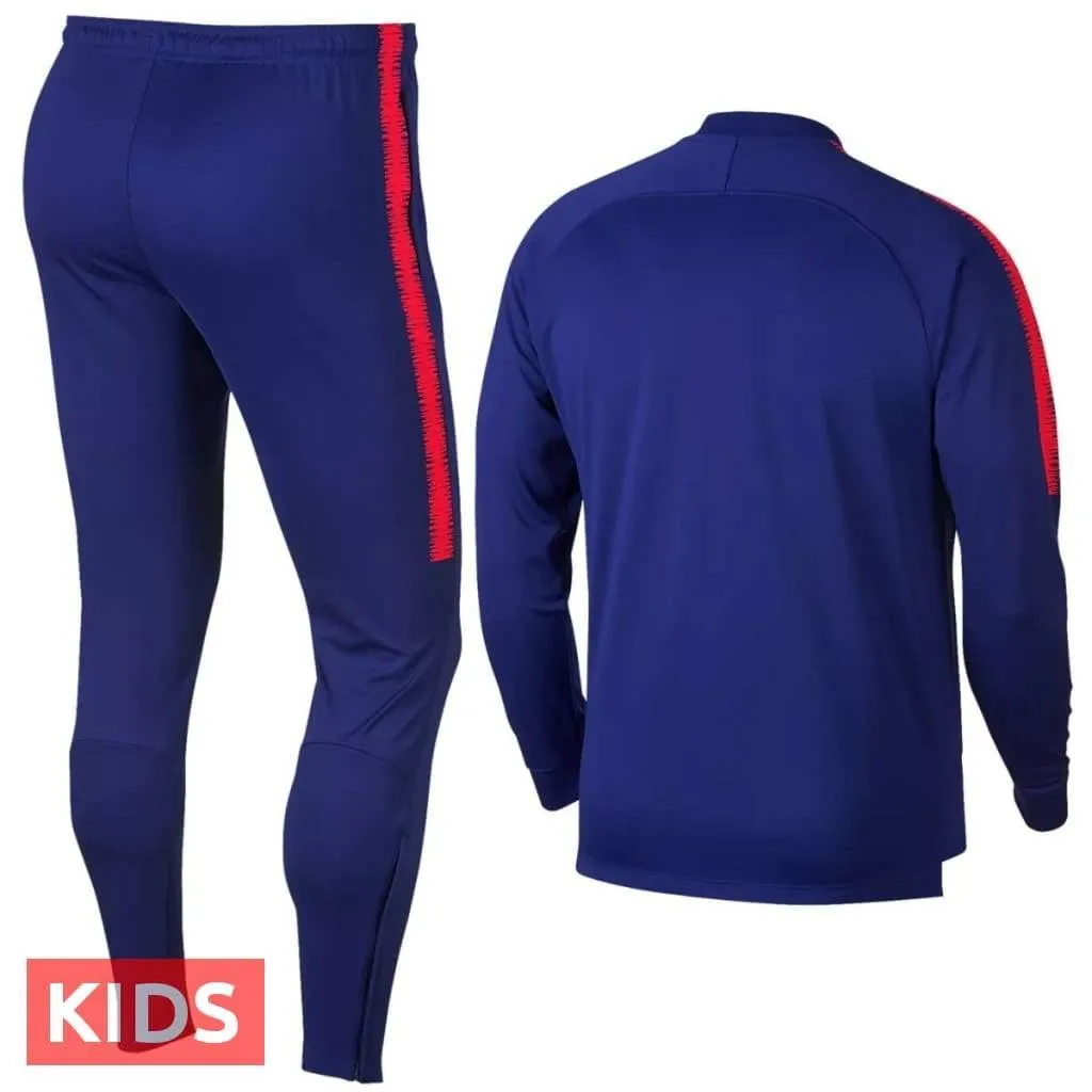 Kids - Atletico Madrid blue presentation soccer tracksuit 2018/19 - Nike