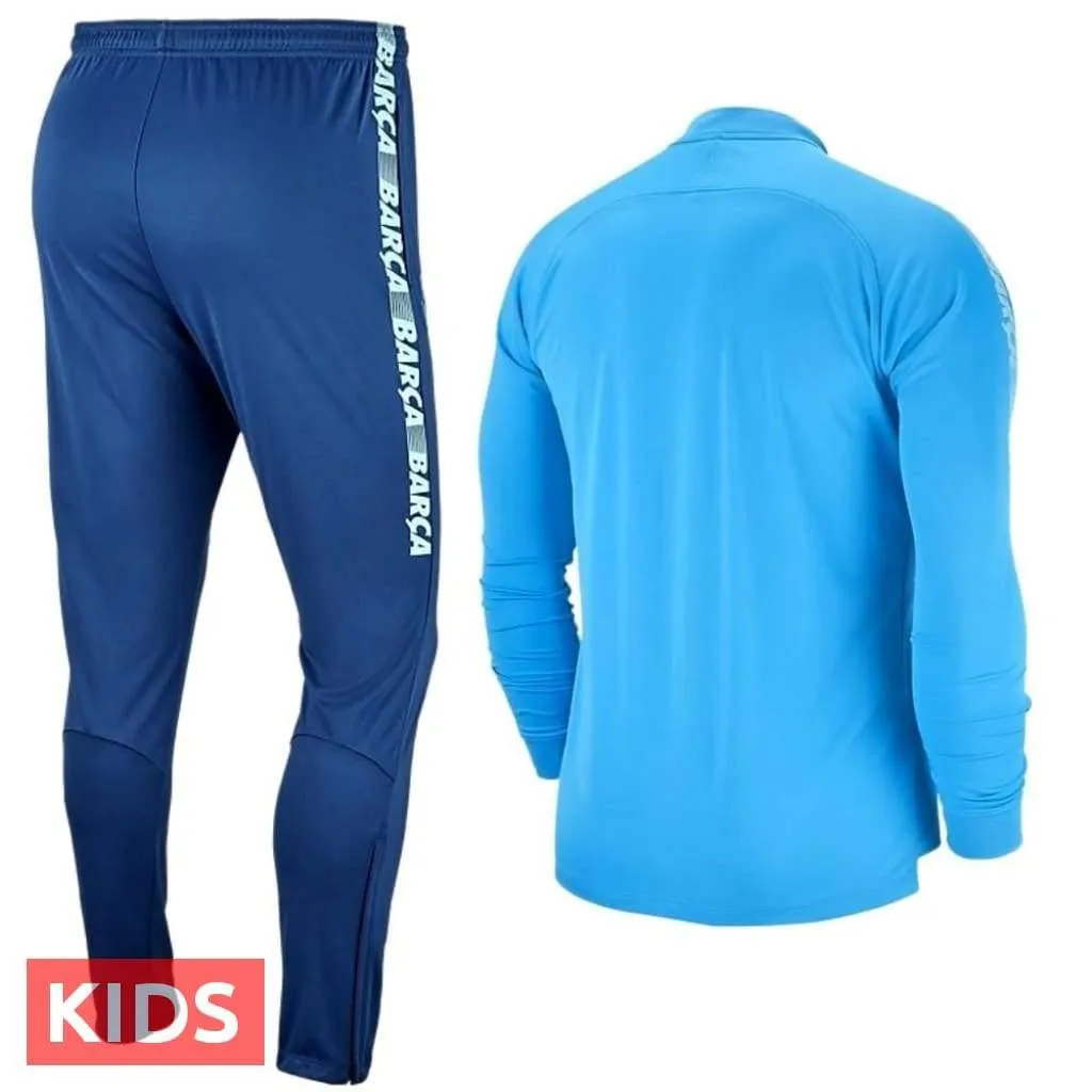 Kids - FC Barcelona soccer presentation Tracksuit light blue 2019 - Nike