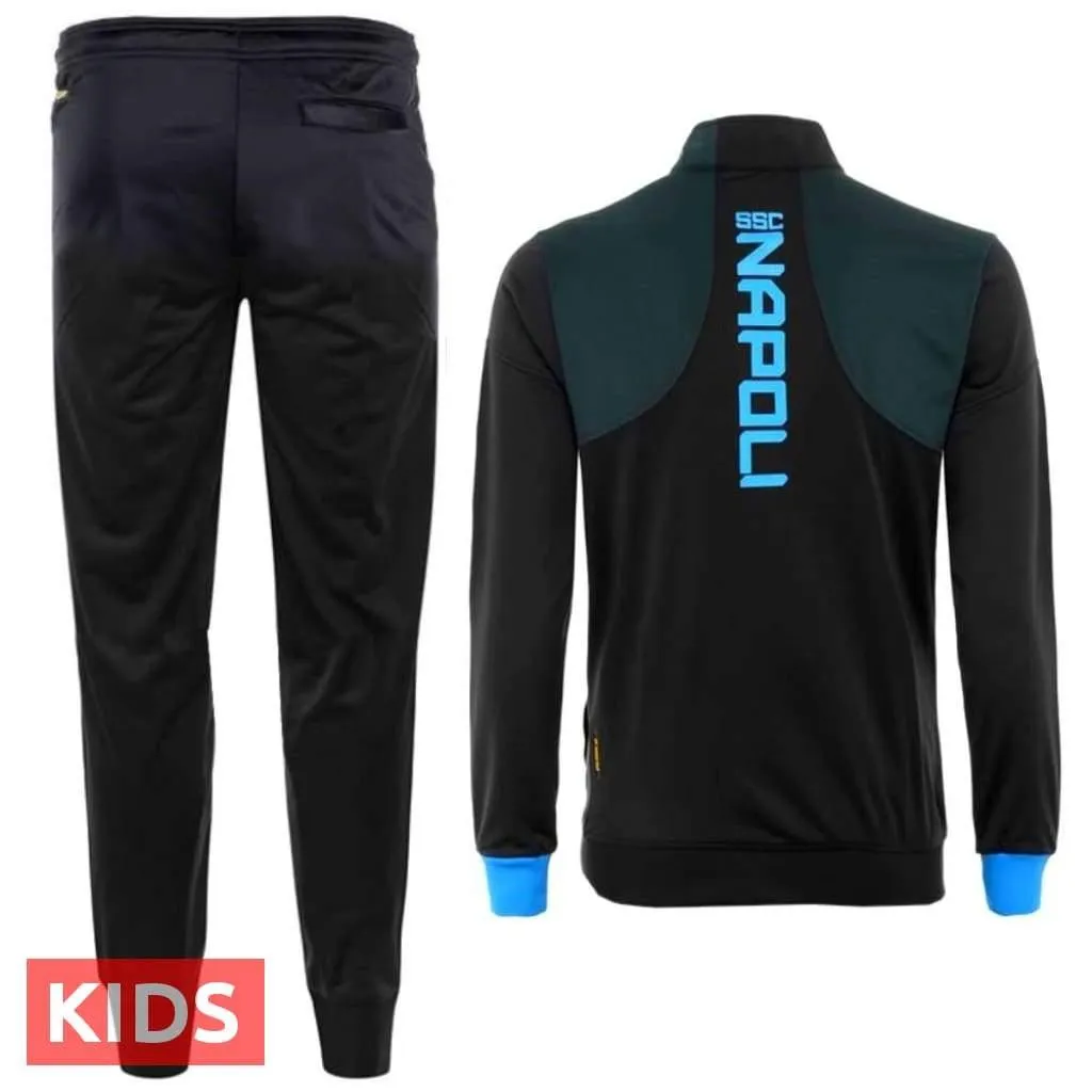 Kids - SSC Napoli dark blue presentation soccer tracksuit 2018/19 - Kappa