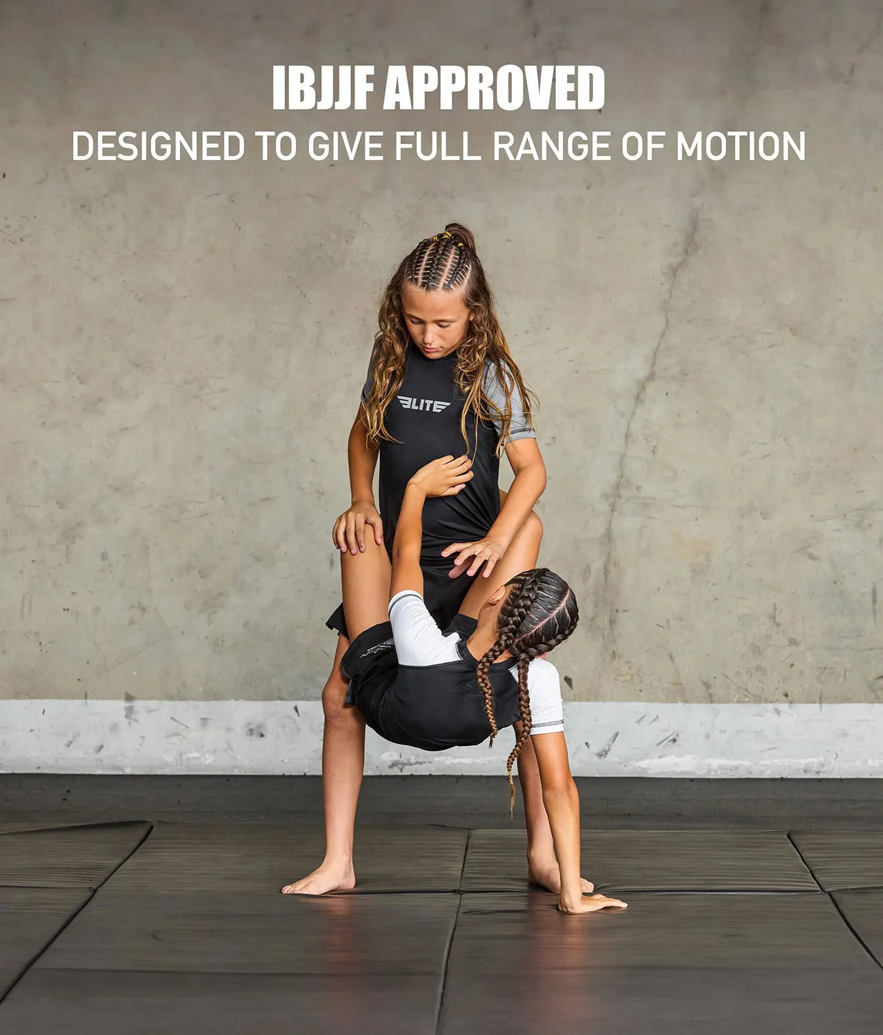 Kids' Standard Gray Short Sleeve No-Gi BJJ Rash Guard