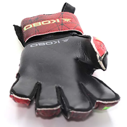 Kobo GKG-06 Football/Soccer Goalie Goal Latex Keeper Gloves, Strong Grip for The Toughest Saves, with Finger Spines to Give Splendid Protection and Comfort, 9.5, with Finger Save