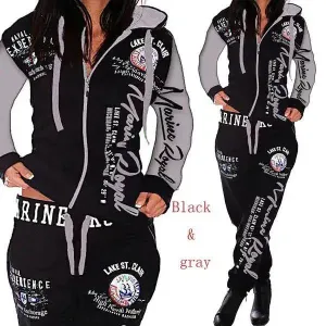 Ladies Jogging Jacket Sports Suit Women Tracksuit Set