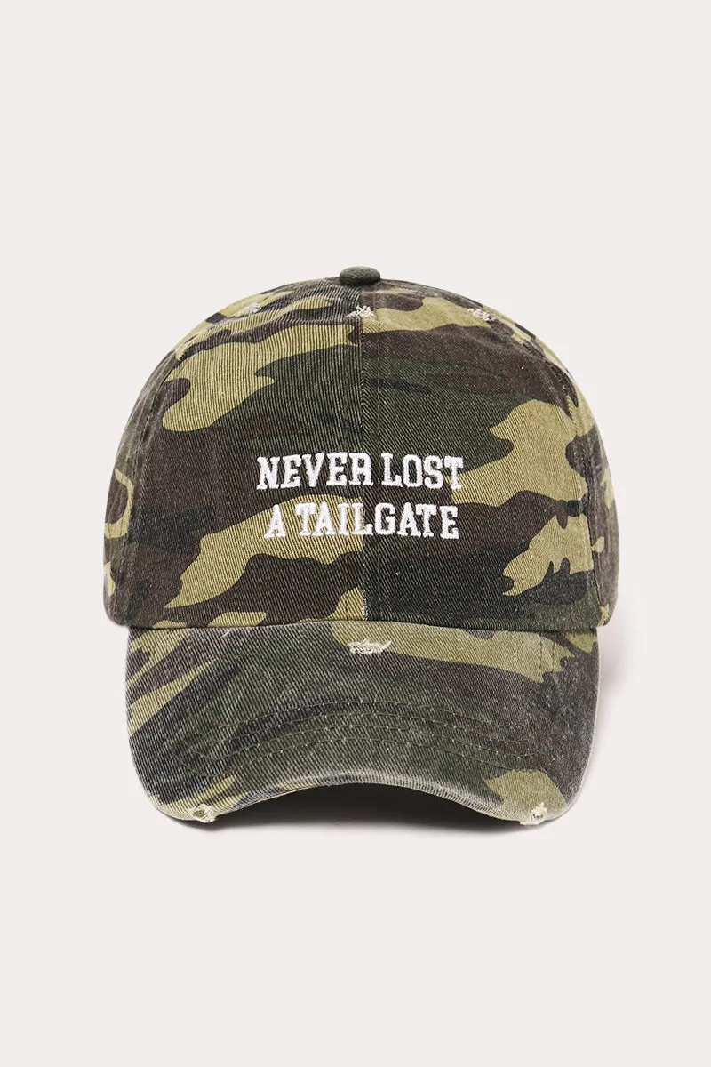 LCAP1824 - Never lost a tailgate embroidery baseball cap