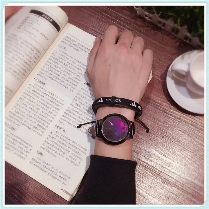 LED Fashion Men Women Waterproof Sports Wrist Watch with Leather Band L