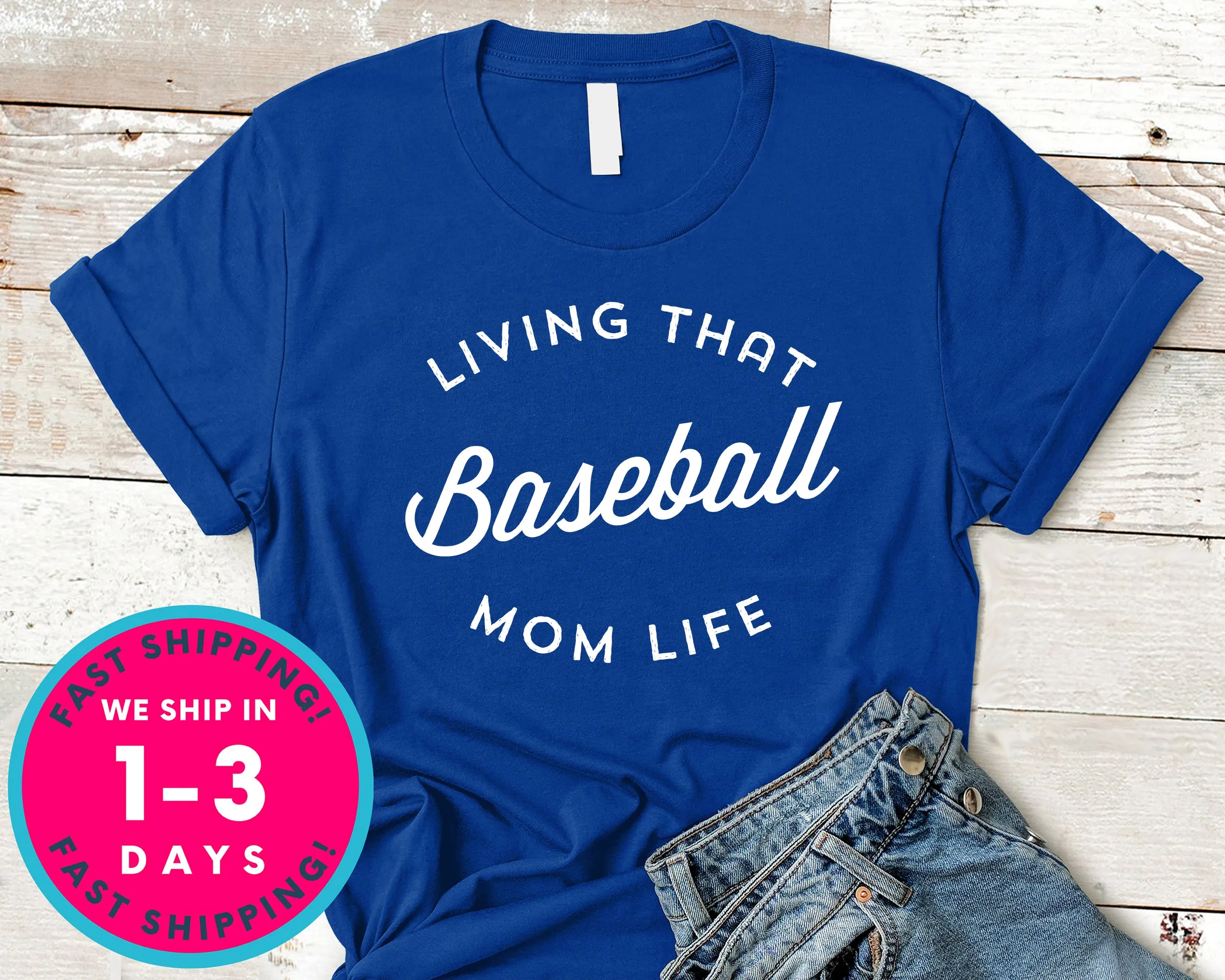 Living That Baseball Mom Life Gift For Moms T-Shirt - Sports Shirt
