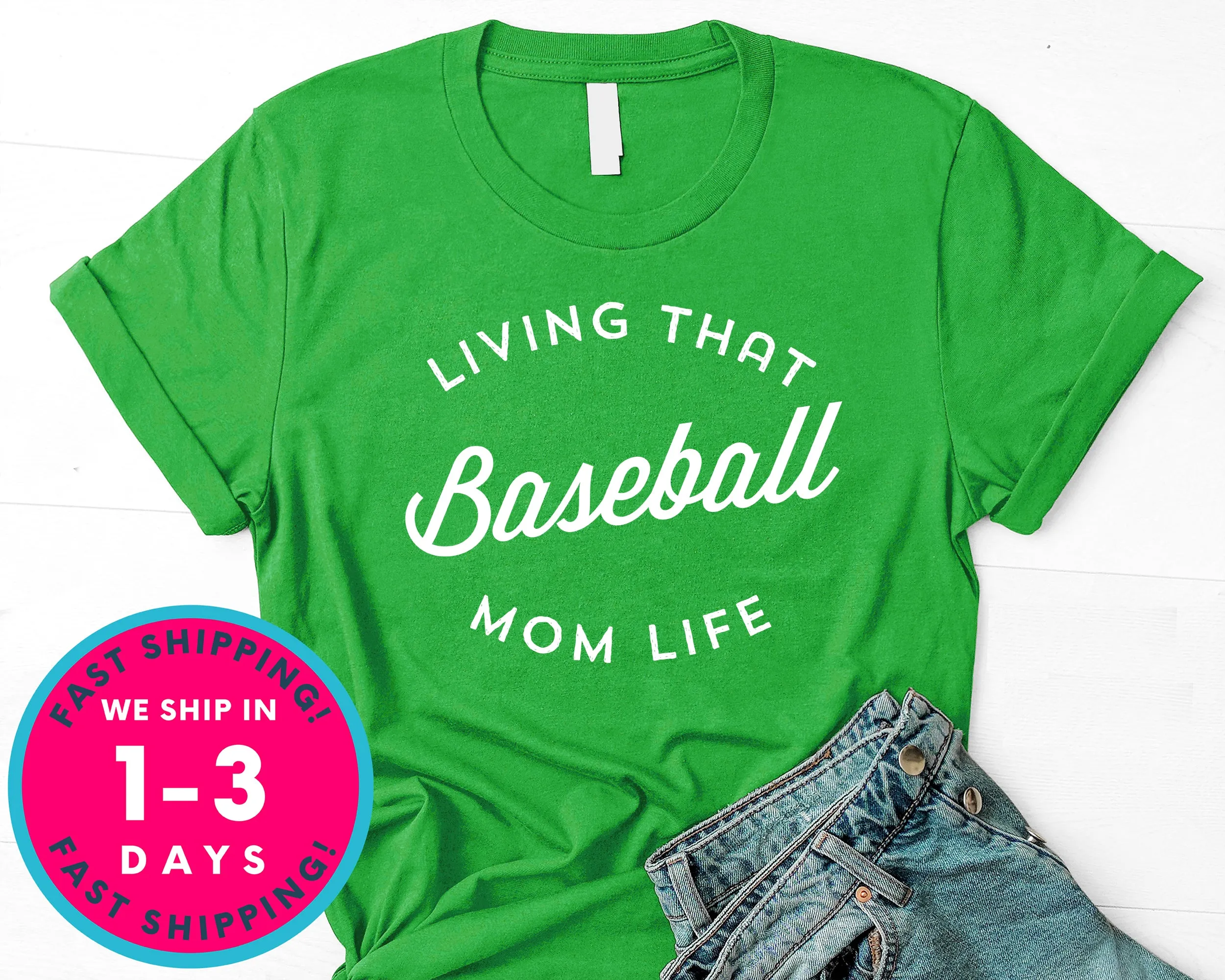 Living That Baseball Mom Life Gift For Moms T-Shirt - Sports Shirt