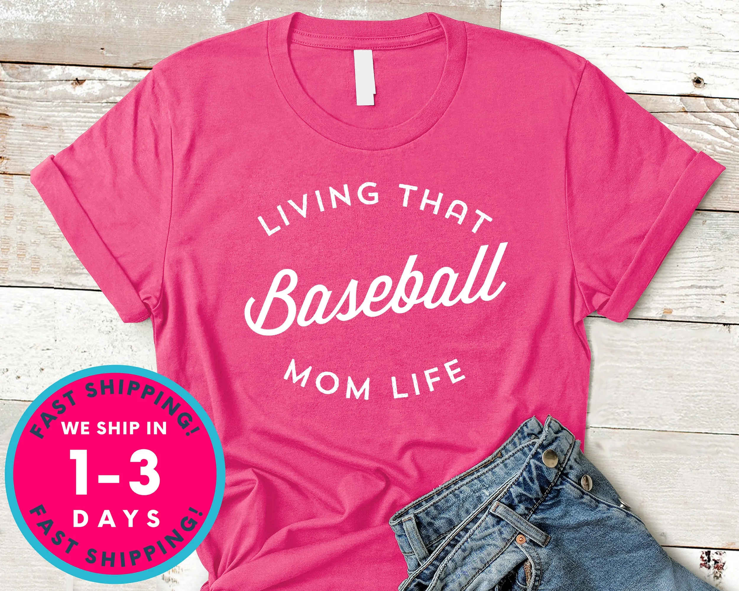Living That Baseball Mom Life Gift For Moms T-Shirt - Sports Shirt