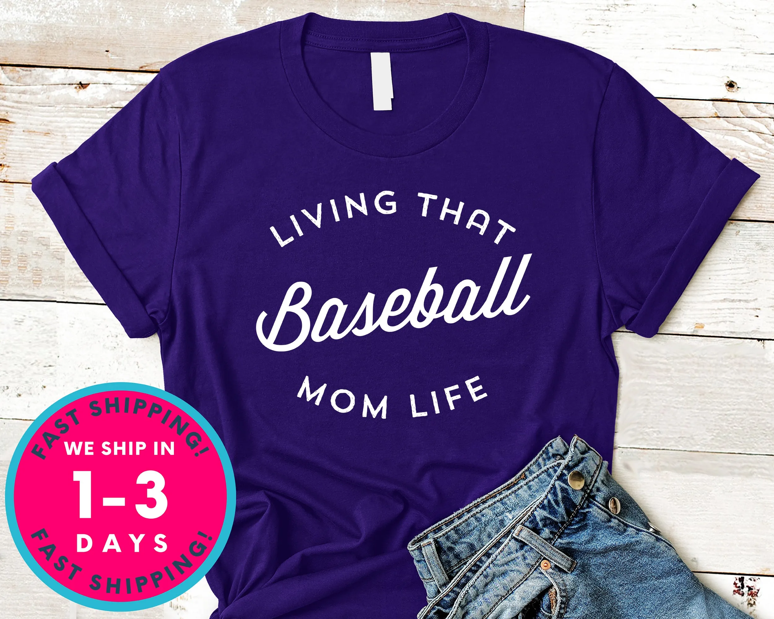 Living That Baseball Mom Life Gift For Moms T-Shirt - Sports Shirt