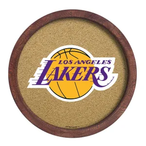 Los Angeles Lakers: "Faux" Barrel Framed Cork Board