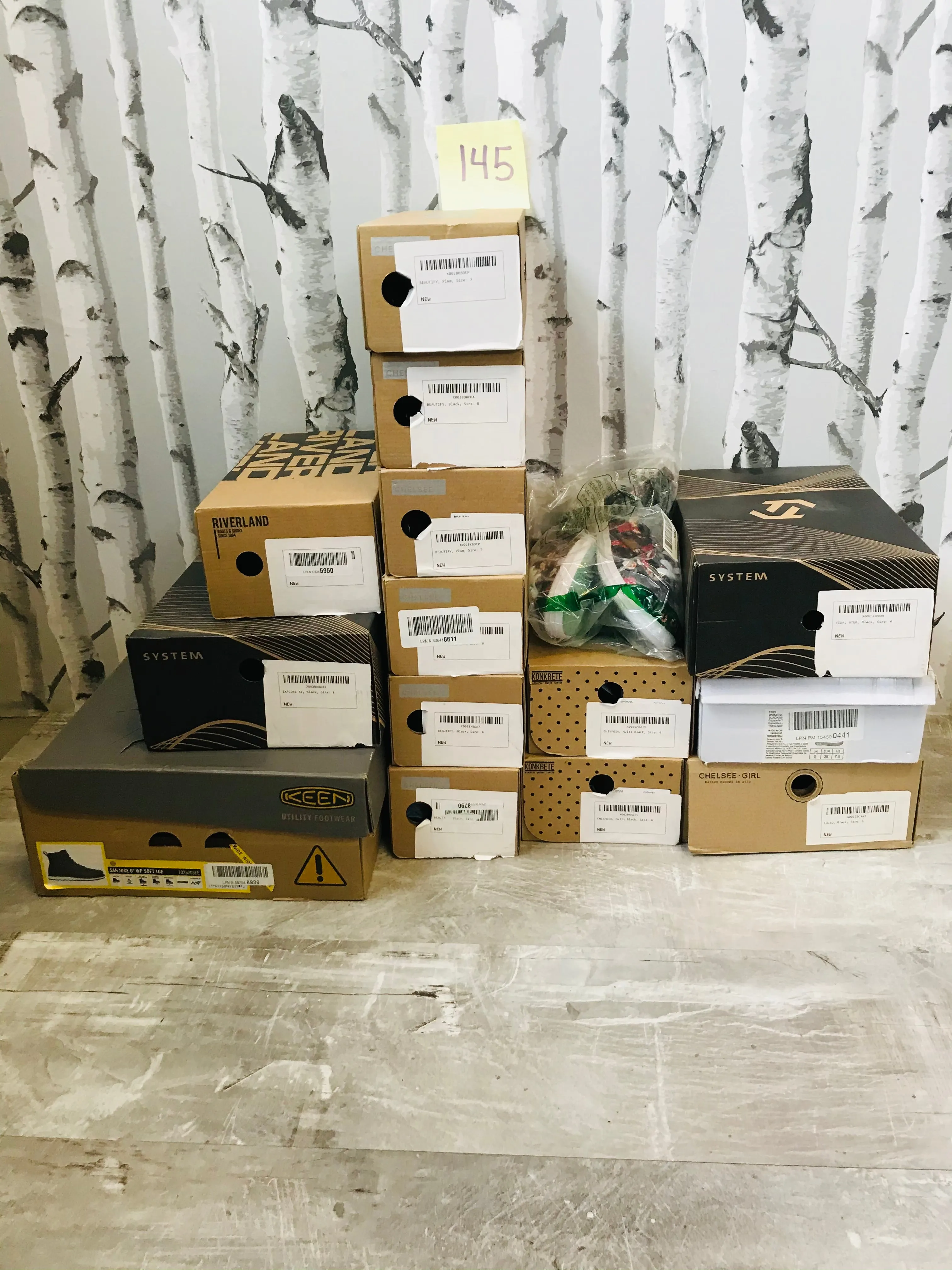 LOT 145-NEW ADULT SHOES LOT 15 BOX LOT! GREAT FOR RE-SALE OR TO KEEP!