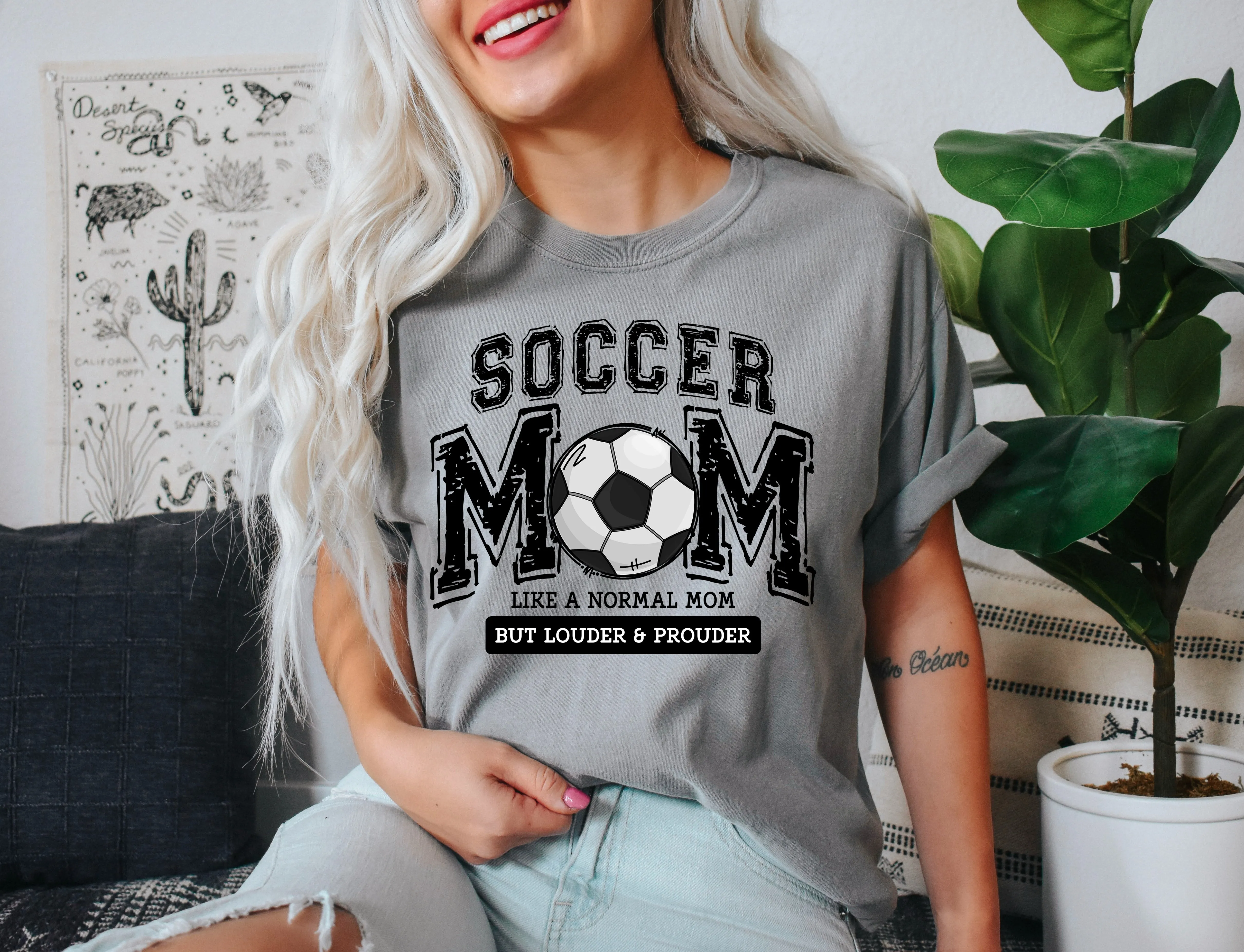 Loud Proud Soccer Mom - Comfort Colors Adult Tee