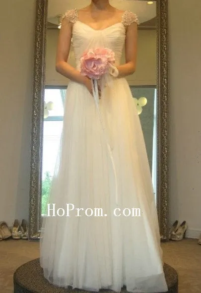 Lovely White Prom Dresses,A-Line Prom Dress,Evening Dresses