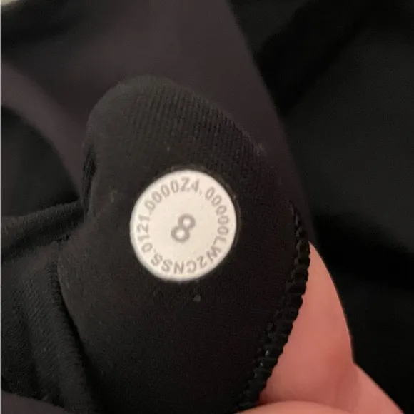 Lululemon Wunder Train Long Line Black Racerback Sports Bra Size 8