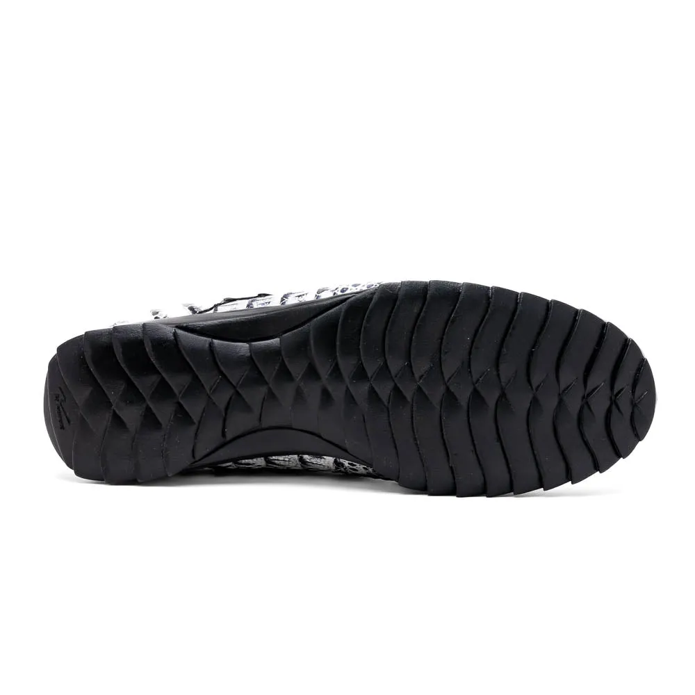 Marco Di Milano Kratos Men's Newspaper Shoes Exotic Caiman Crocodile Sneakers