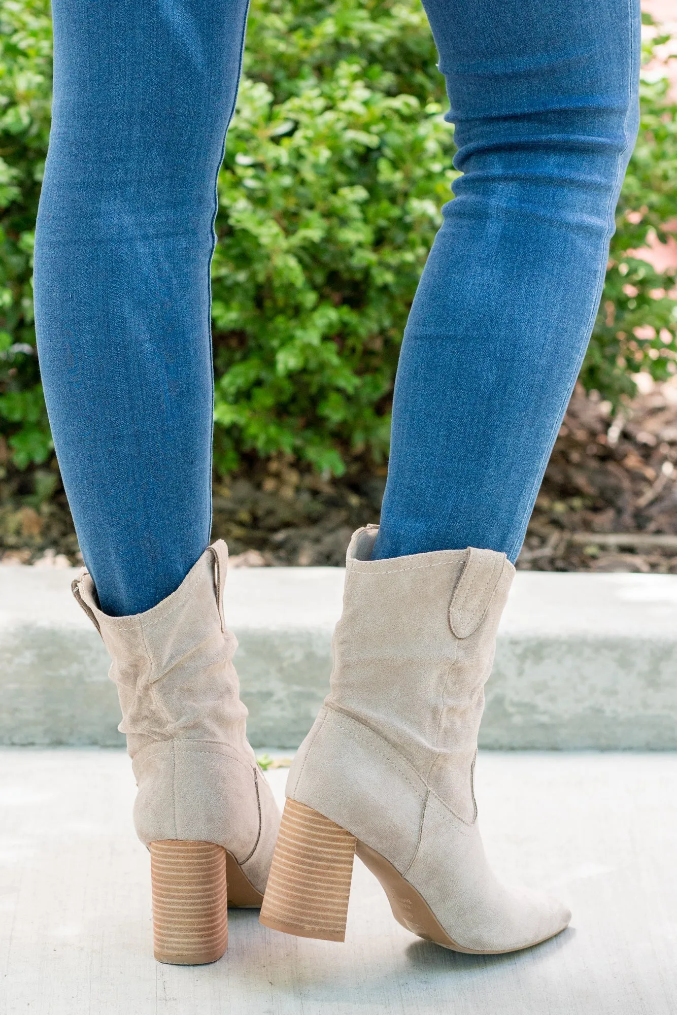 Mavis Slouchy Boots Taupe