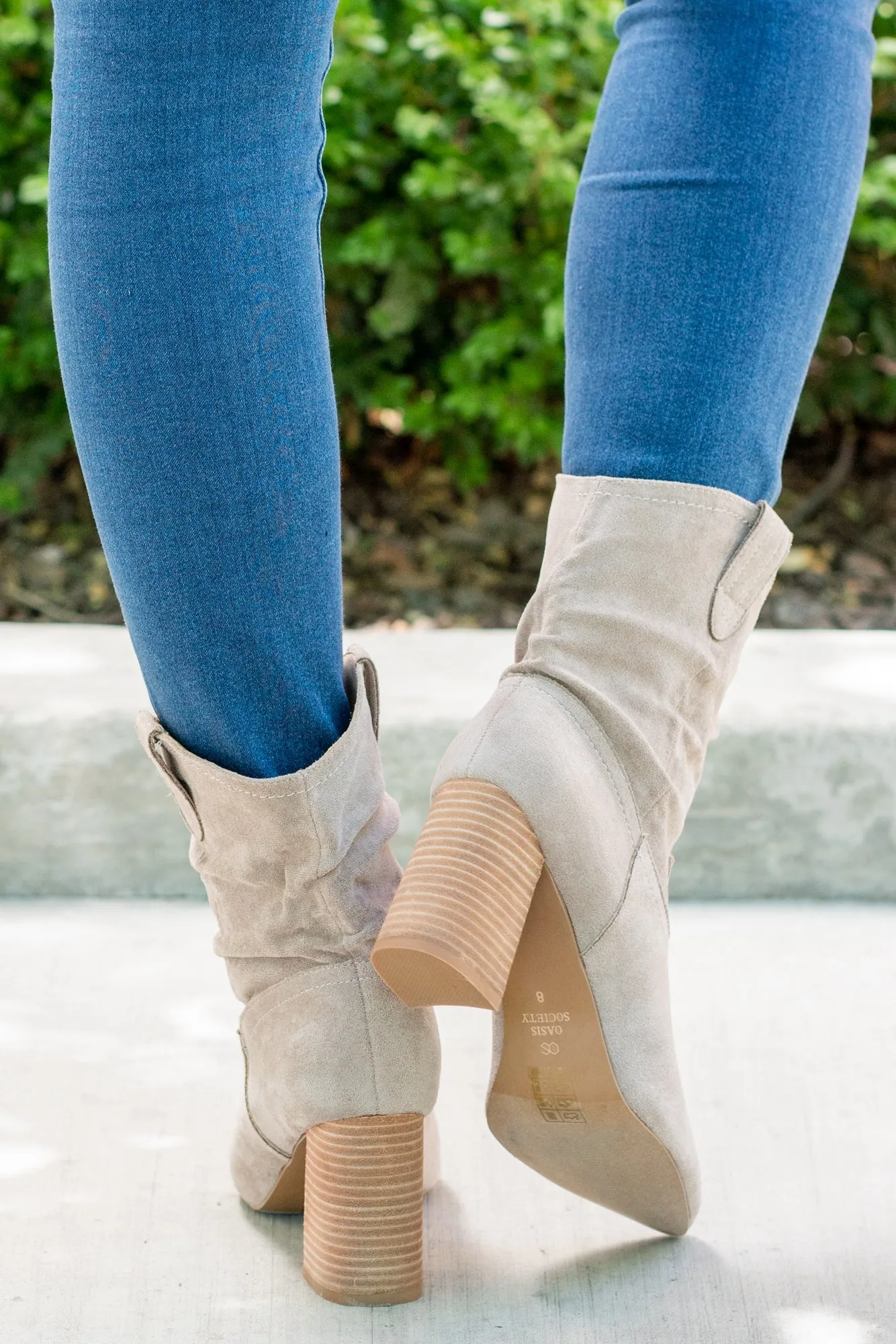 Mavis Slouchy Boots Taupe