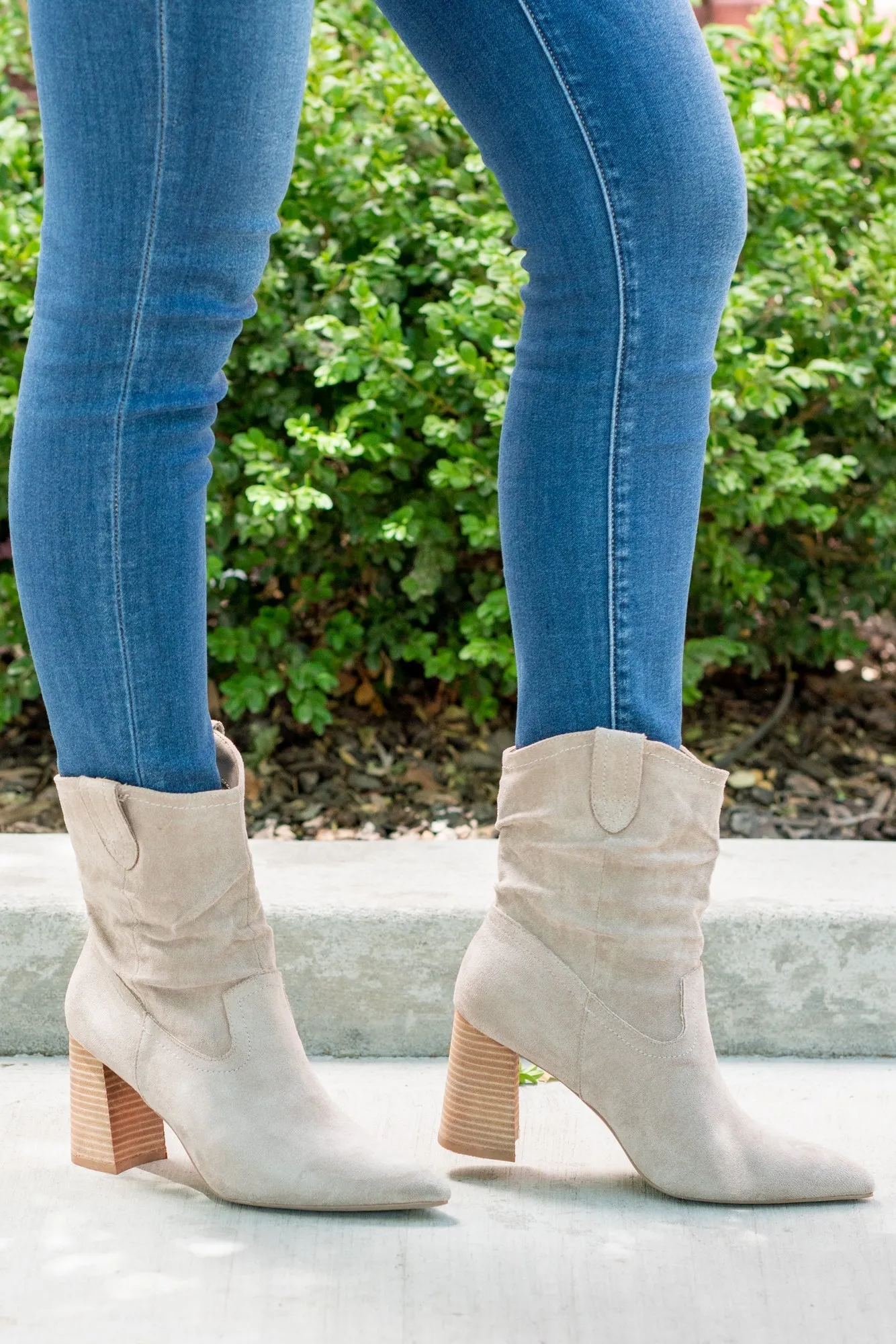 Mavis Slouchy Boots Taupe