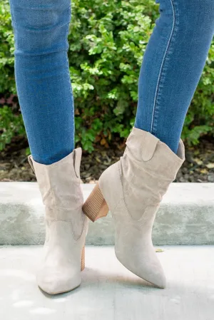 Mavis Slouchy Boots Taupe