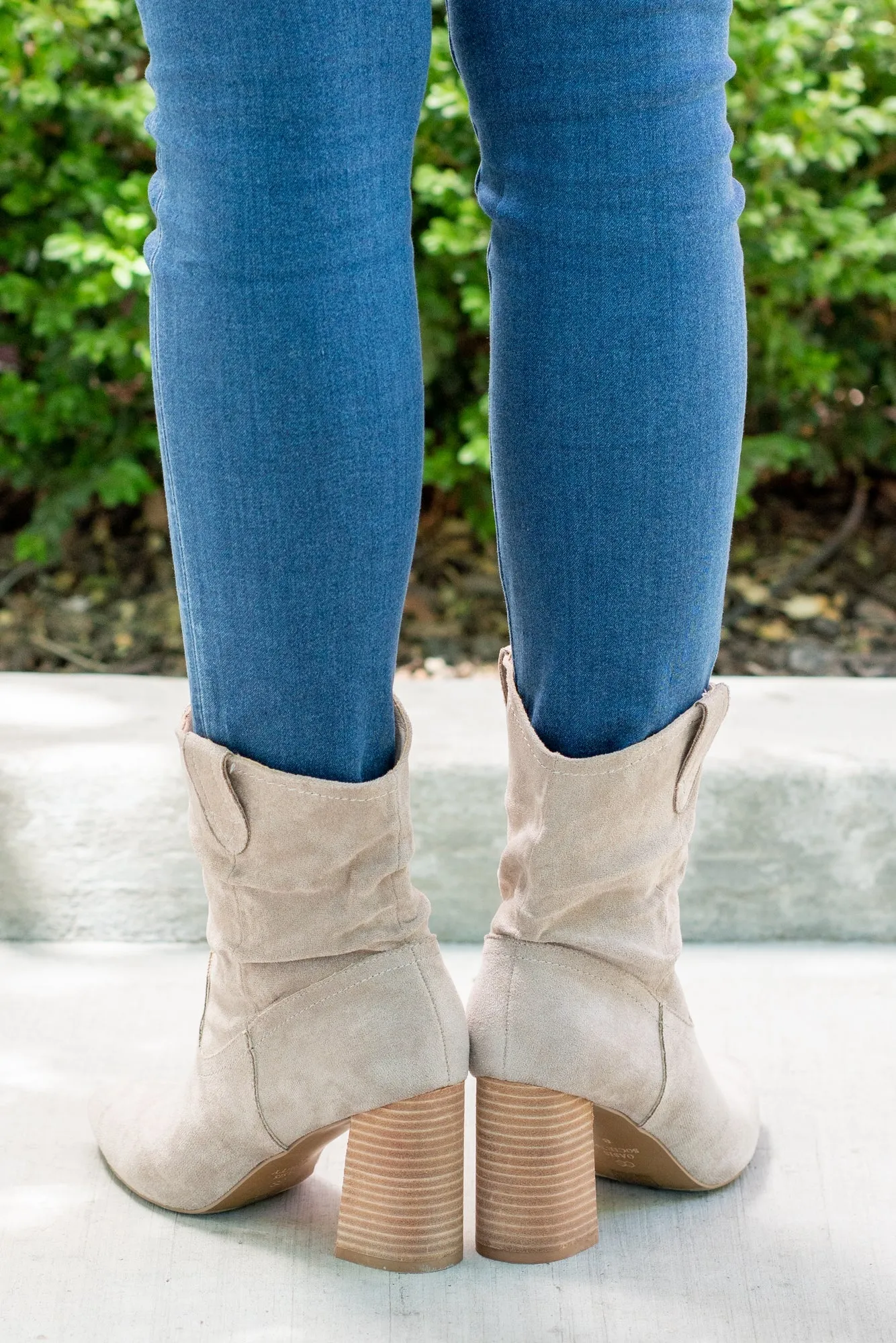 Mavis Slouchy Boots Taupe