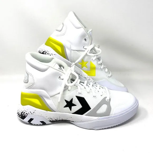 💖MEGA SALE💖Converse Men's 169512C G4   White Black Lemon Venom Mesh Leather