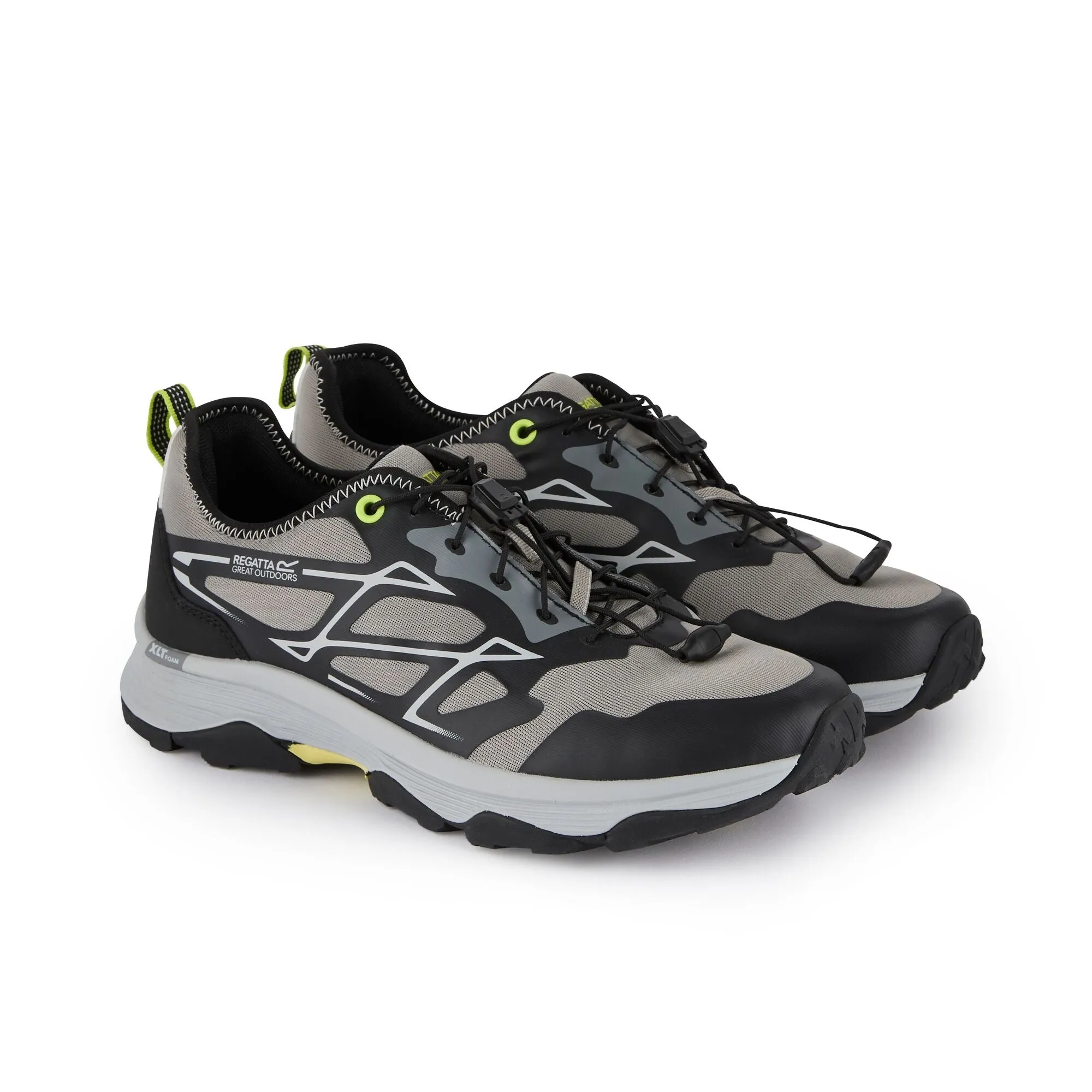 Men's Blaze Trainers | Grey Black Lime