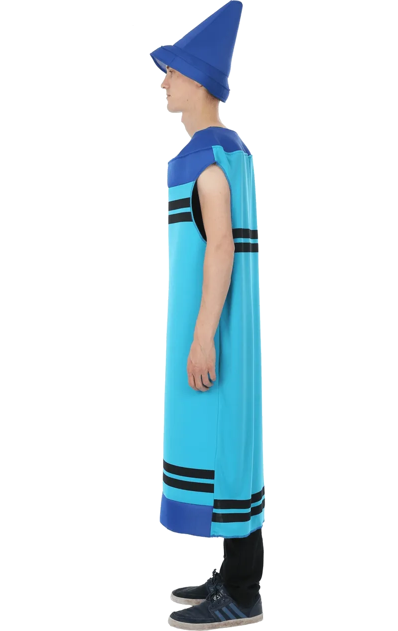 Mens Blue Crayon Costume