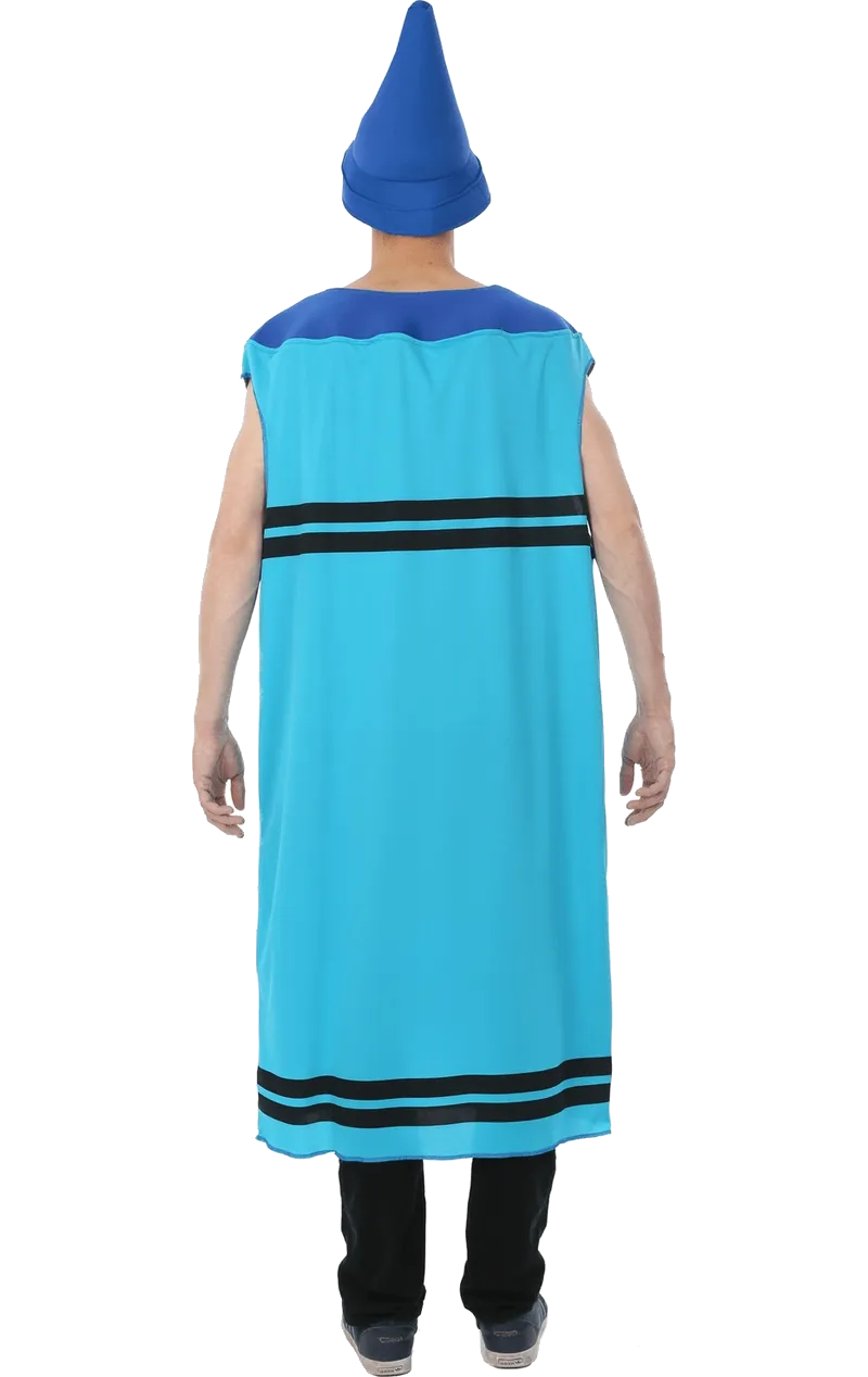 Mens Blue Crayon Costume