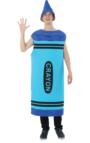 Mens Blue Crayon Costume