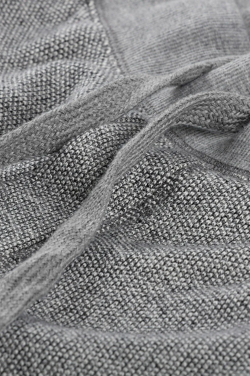 Mens Sports Grey Jacquard Knit Shorts