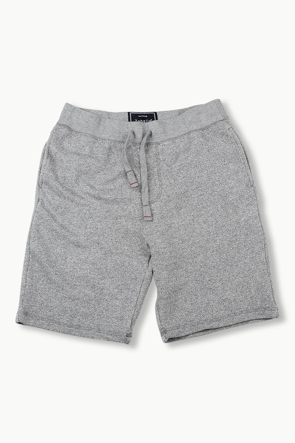 Mens Sports Grey Jacquard Knit Shorts