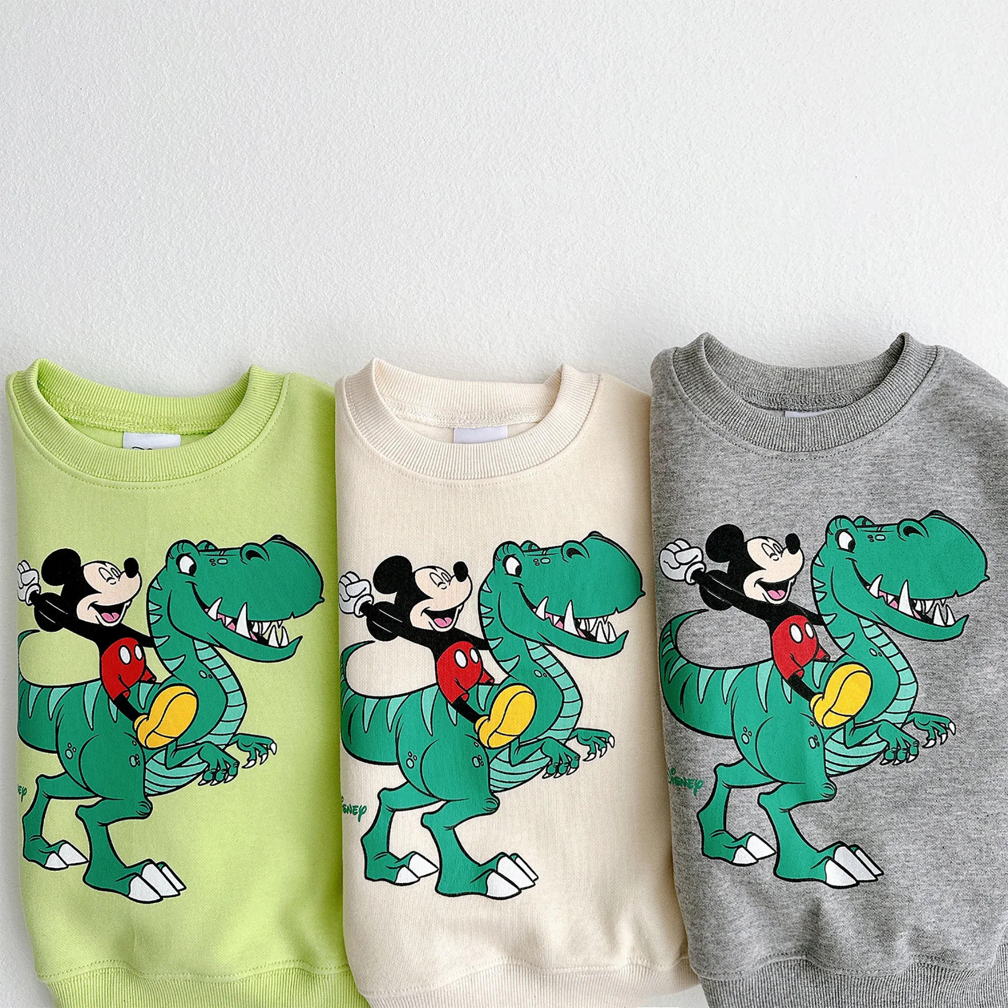 Mickey and Dino Sweatshirt - Light Green