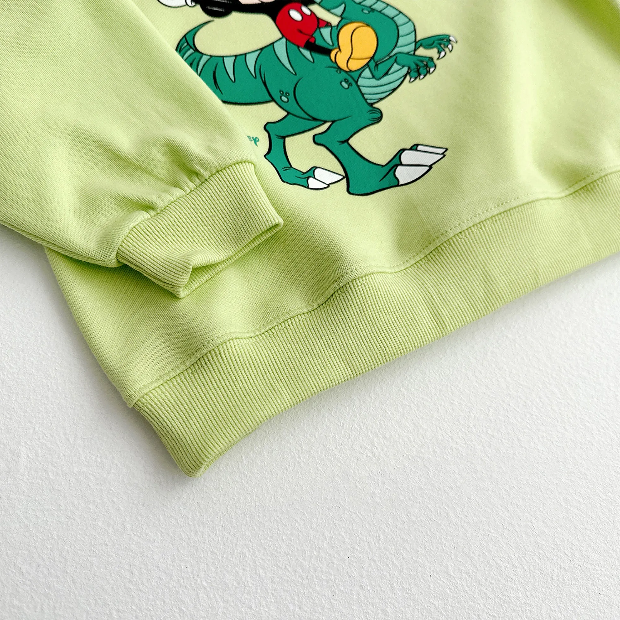 Mickey and Dino Sweatshirt - Light Green