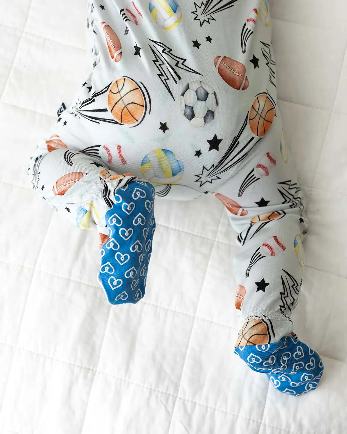Mike Sports Bamboo Zippered Footie