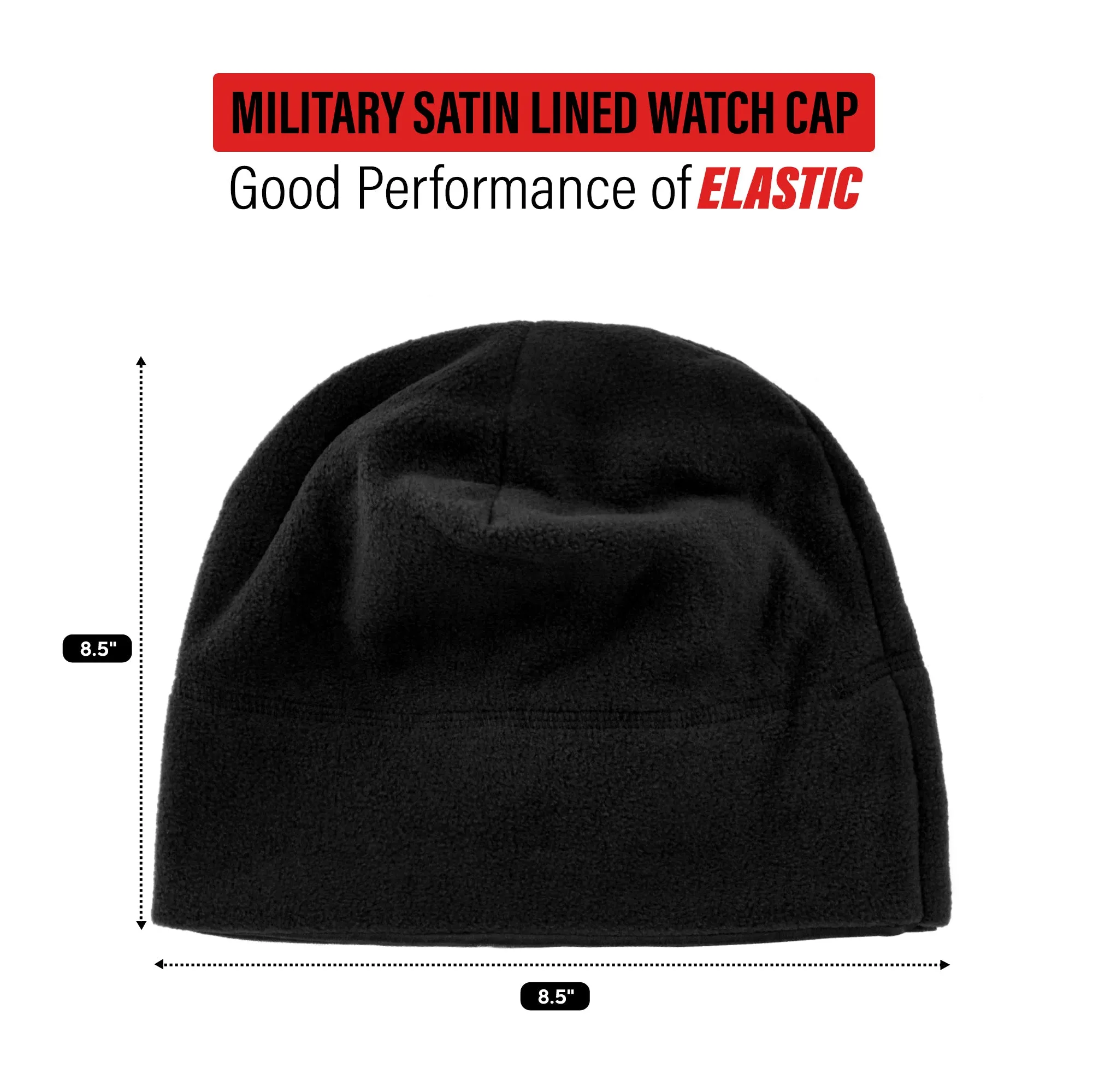 Military Watch Cap - Black