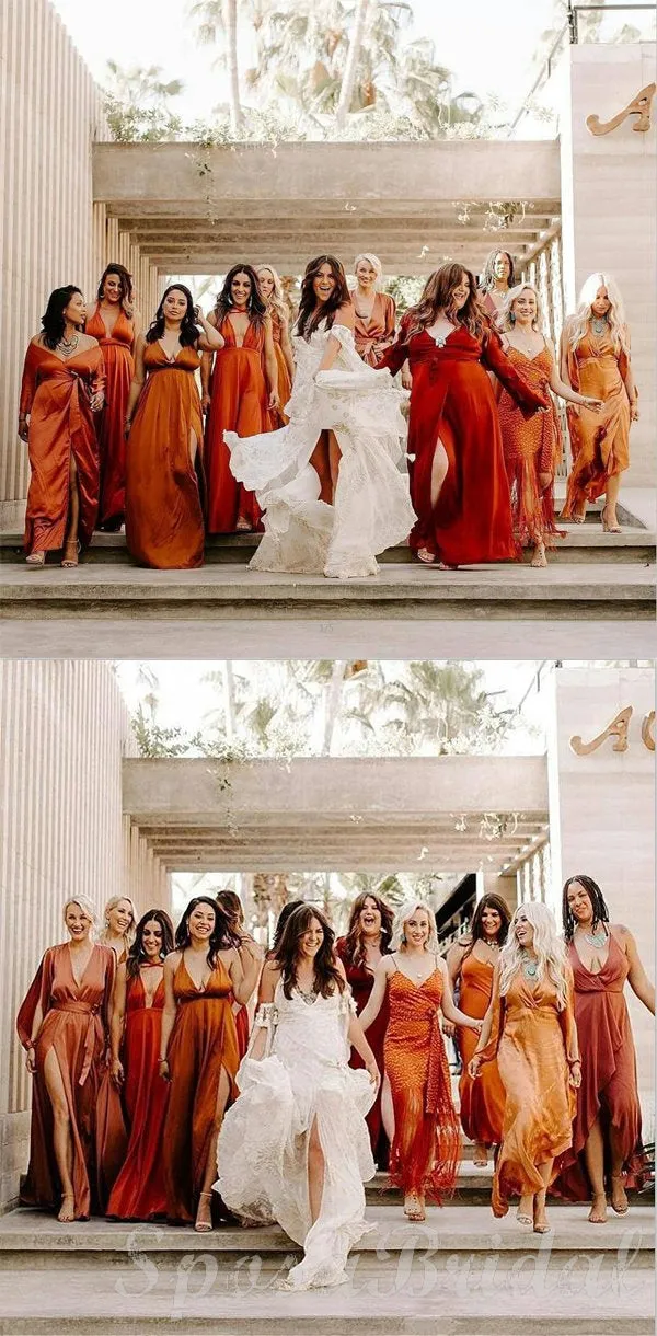 Mismatched  Most Popular Newest Elegant Unique Bridesmaid Dresses, wedding guest dress WG577