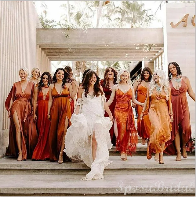 Mismatched  Most Popular Newest Elegant Unique Bridesmaid Dresses, wedding guest dress WG577