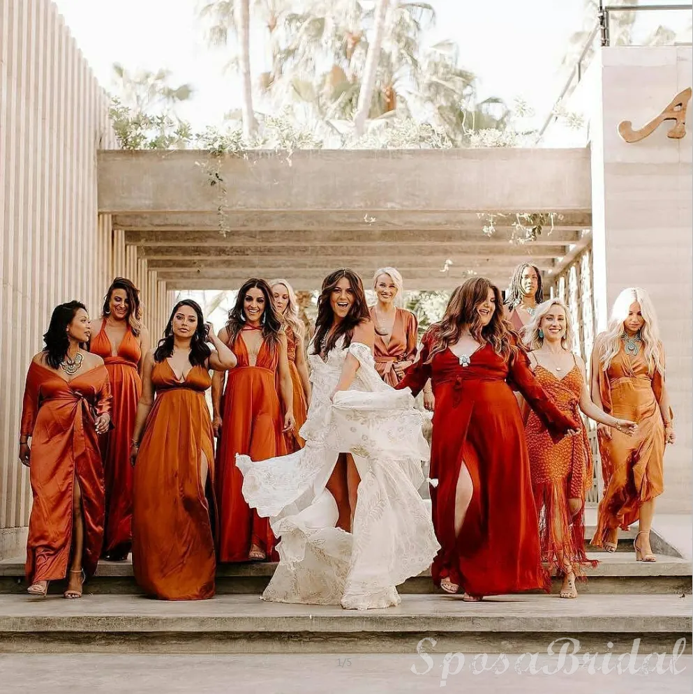 Mismatched  Most Popular Newest Elegant Unique Bridesmaid Dresses, wedding guest dress WG577