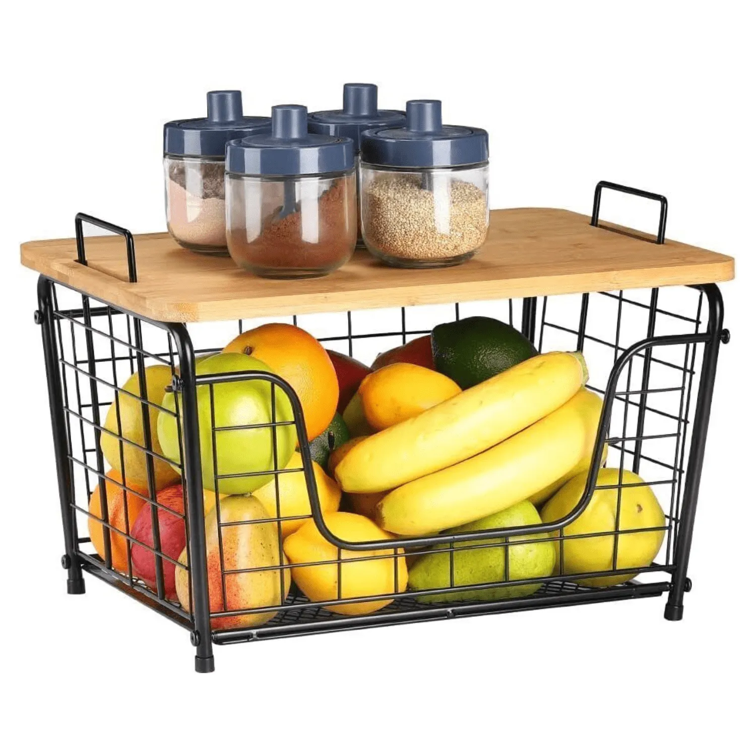 Modern Countertop Fruit And Vegetable Wire Storage Container Basket