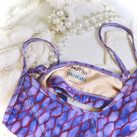 MOTT50 | S | x Margherita Missoni Gabbie Italian Athletic Bikini Top Bra NWT