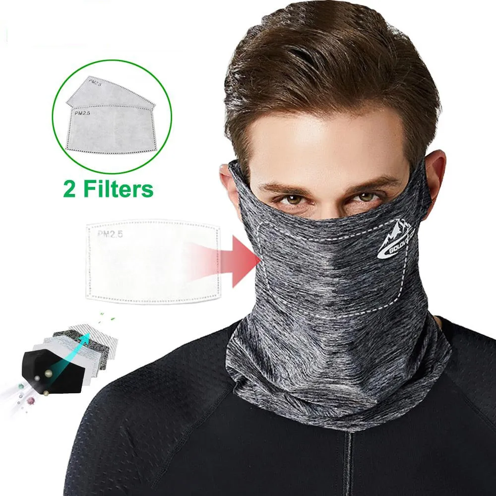 Multifunctional Sporty Neck Gaiter Face Shield with Nonslip Ear Loops and Carbon Filter, UV Protection Unisex Balaclava Headwear<br>&#128293; NEW ITEM &#128293;