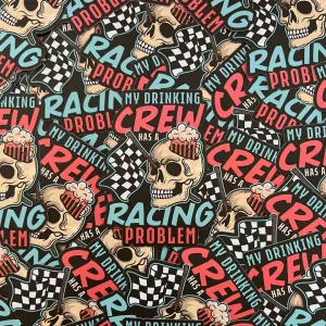 My Drinking Crew Has A Racing Problem Sticker
