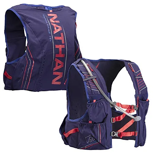 Nathan Men’s Hydration Pack/Running Vest - VaporKrar 2.0-12L Capacity with 1.6 L Water Bladder, Hydration Backpack - Running, Marathon, Hiking, Outdoors, Cycling and More
