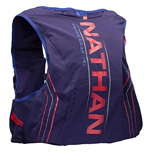 Nathan Men’s Hydration Pack/Running Vest - VaporKrar 2.0-12L Capacity with 1.6 L Water Bladder, Hydration Backpack - Running, Marathon, Hiking, Outdoors, Cycling and More