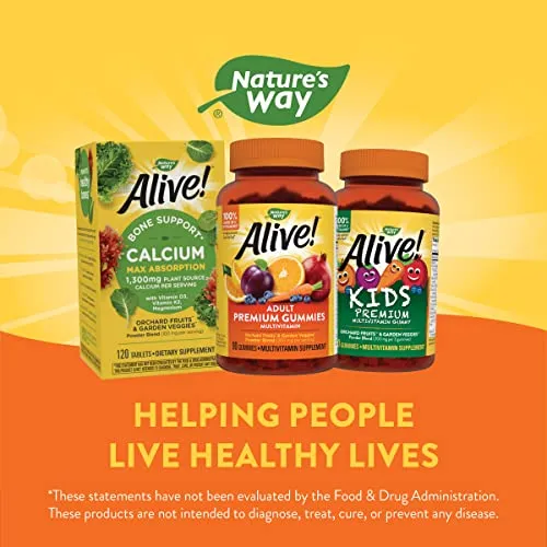 Nature's Way Alive! Adult Premium Multivitamin Gummy, Full Vitamin B Complex, Supports Immune Health*, 90 Gummies