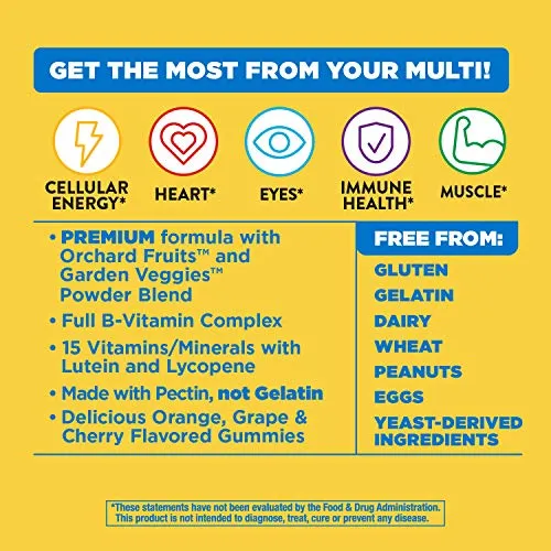 Nature's Way Alive! Men’s 50  Premium Gummy Multivitamins, Supports Multiple Body Systems, B-Vitamins, Gluten-Free, Vegetarian, Grape, Orange and Cherry Flavored Gummies, 75 Gummies