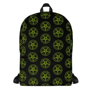 Neon Green Sigil of the Baphomet Backpack